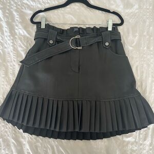 Zara Black Belted Skater Skirt